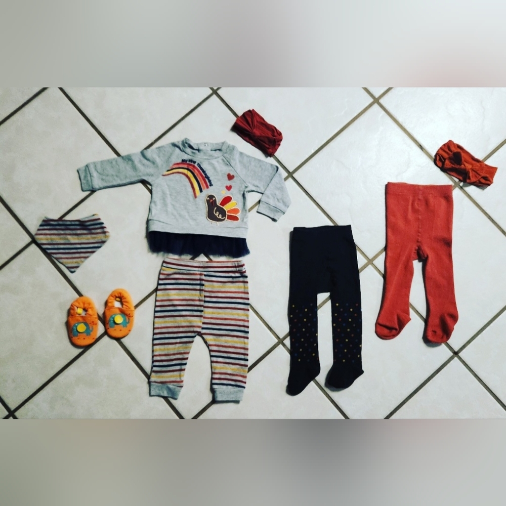 Babygirl My First Thanksgiving Outfit Size 6/9M